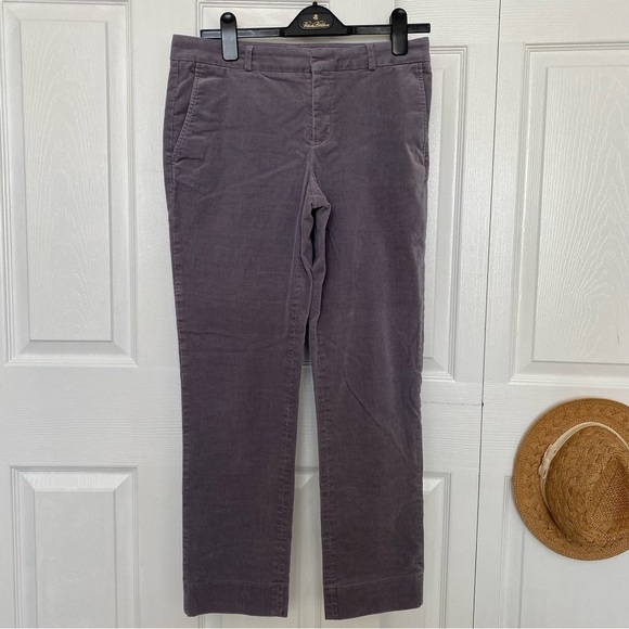 Banana Republic RYAN corduroy lavender pants straight fit Ankle length size 6 - Picture 1 of 14